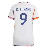 Camiseta Bélgica Romelu Lukaku #9 Segunda Equipación Replica Mundial 2022 para mujer mangas cortas